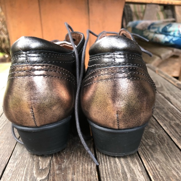 Taos pump heel lace up shoes bronze brown shimmer - Picture 5 of 7